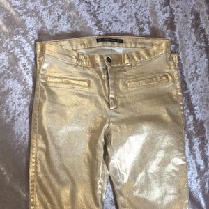 Zara Trafaluc Gold Pants